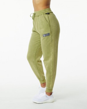 Alphalete Very Terry Joggingbroeken Dames Groen | 20YUWBXEQ