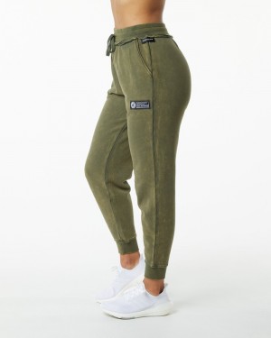 Alphalete Very Terry Joggingbroeken Dames Groen | 53UNCSLZX