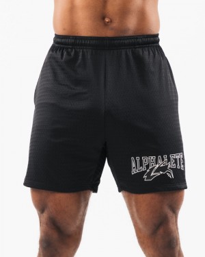 Alphalete Wolf Head Mesh 6" Korte Broek Heren Zwart | 74EHMSDRW