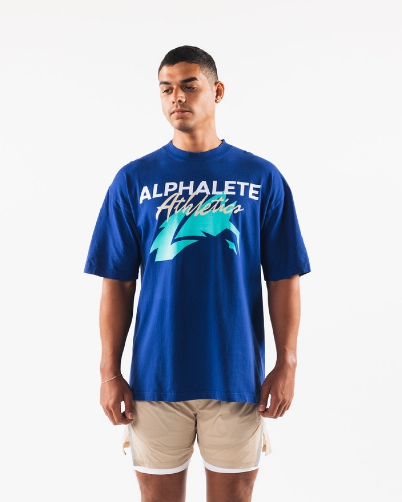 Alphalete AA Beach Overhemd Heren Koningsblauw Blauw | 64DRJLWCA