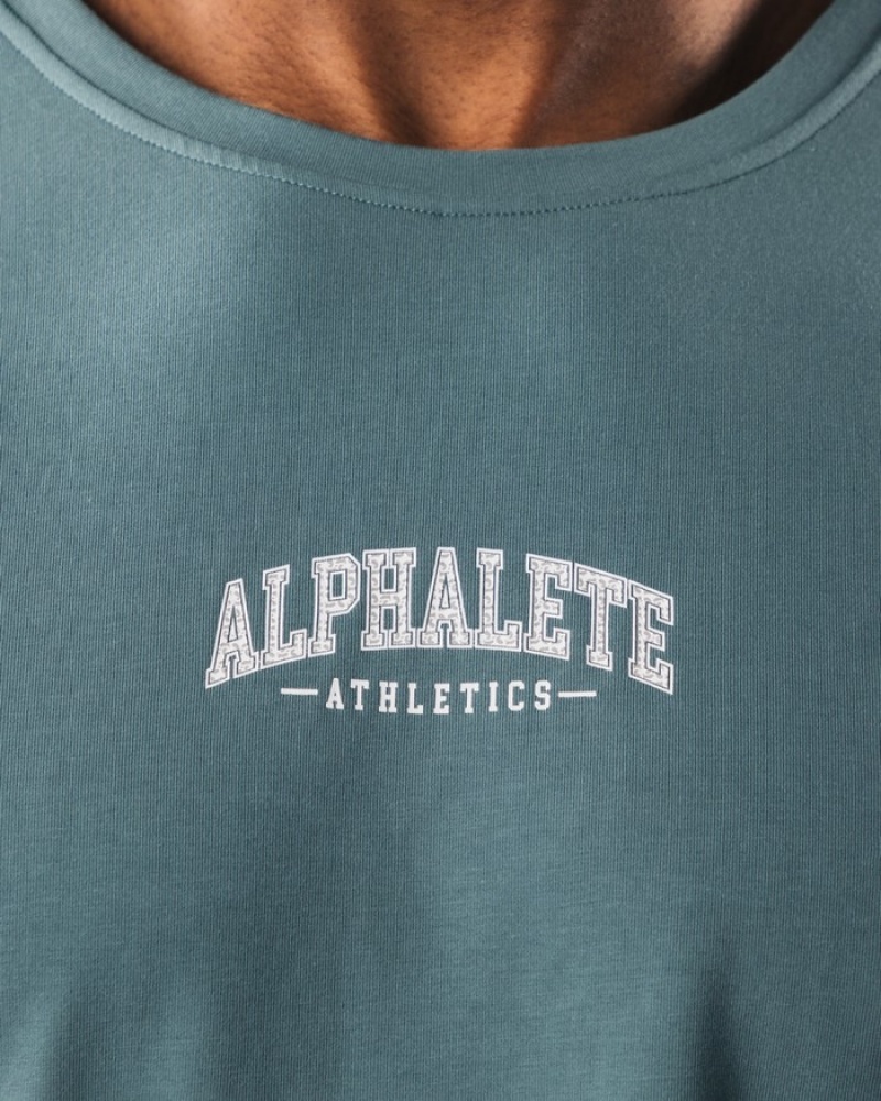 Alphalete AA Paisley Print LS Overhemd Heren Turquoise | 01EGRLJPH