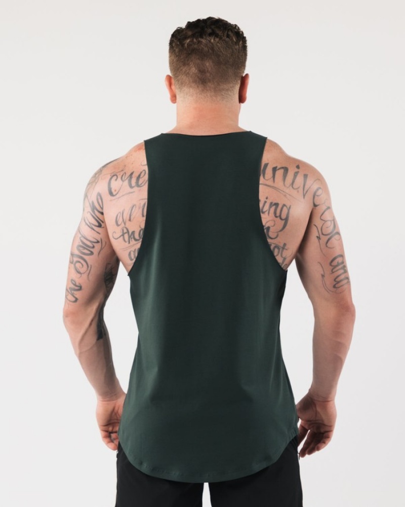 Alphalete AA Raw Cut Tanktop Heren Groen | 47RYKUMAX