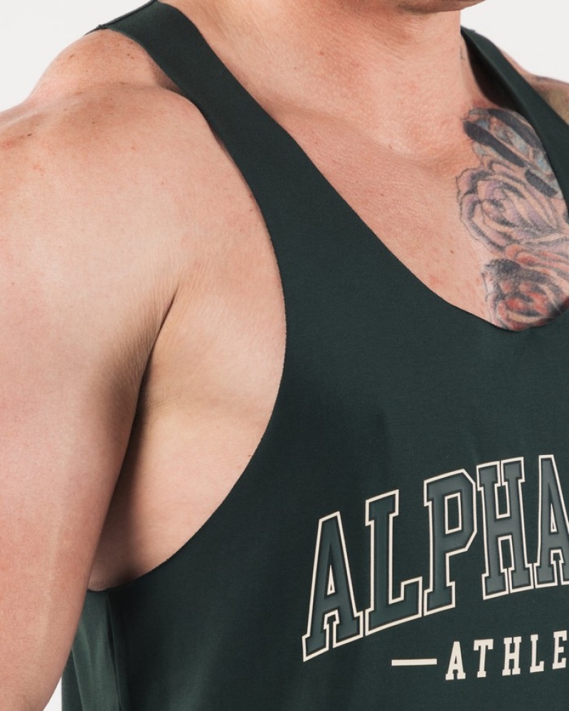 Alphalete AA Raw Cut Tanktop Heren Groen | 47RYKUMAX