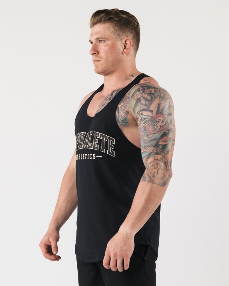 Alphalete AA Raw Cut Tanktop Heren Zwart | 02TUNFZHO