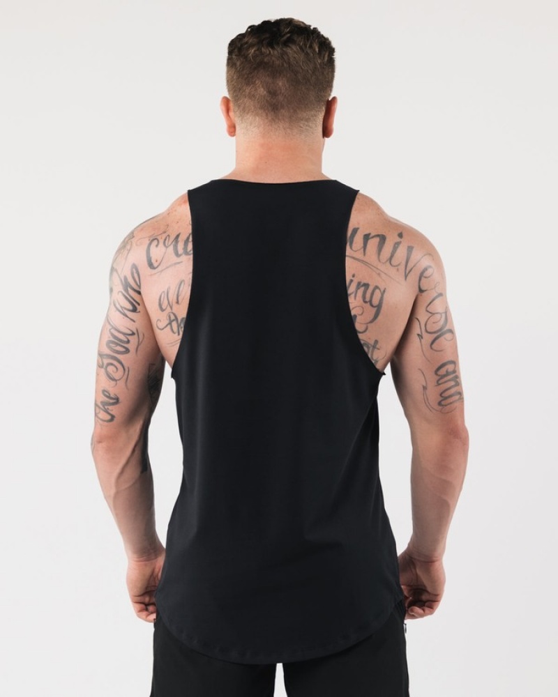 Alphalete AA Raw Cut Tanktop Heren Zwart | 02TUNFZHO