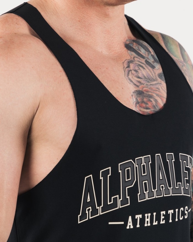 Alphalete AA Raw Cut Tanktop Heren Zwart | 02TUNFZHO