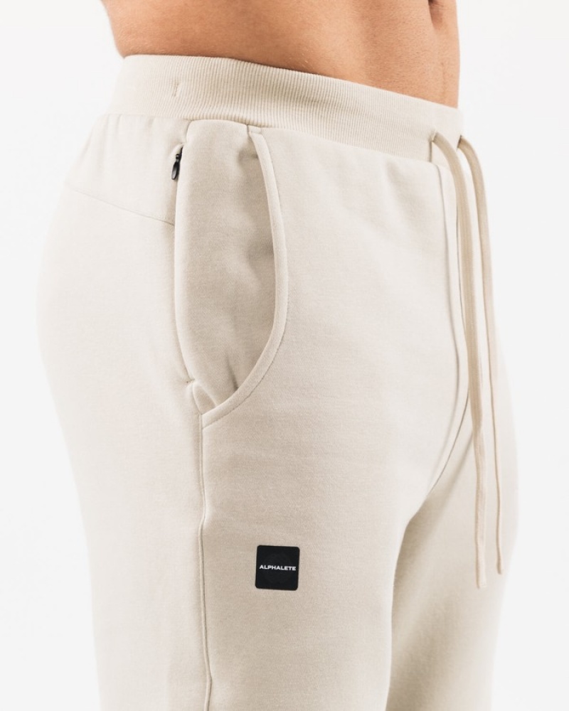 Alphalete Academy Club Joggingbroeken Heren Beige | 62CYBZXOJ