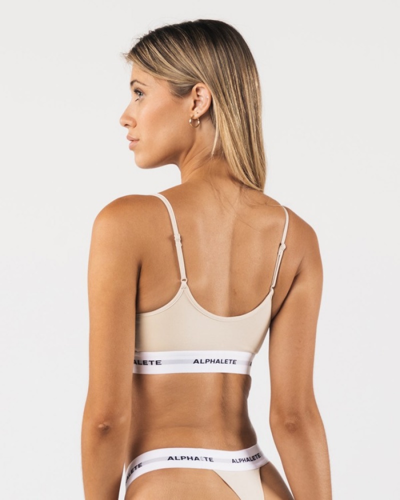 Alphalete Acute Camilette BH Dames Lichtgeel | 68IQDLJER