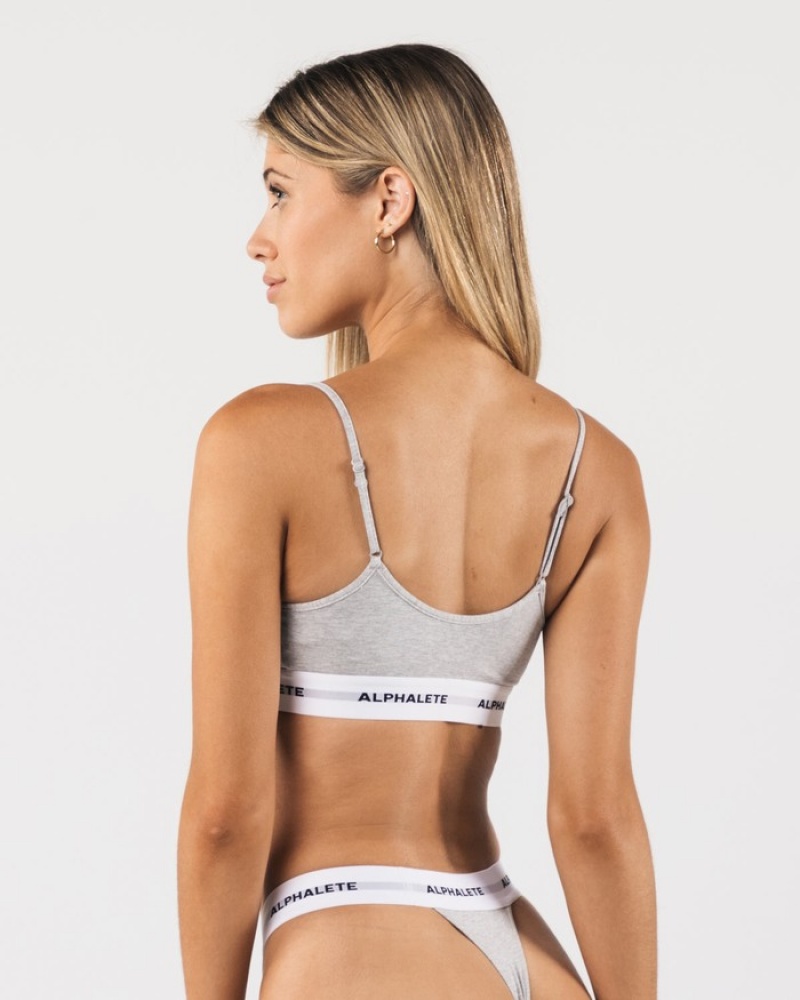 Alphalete Acute Camilette Ondergoed Dames Grijs | 65BRUYEIG