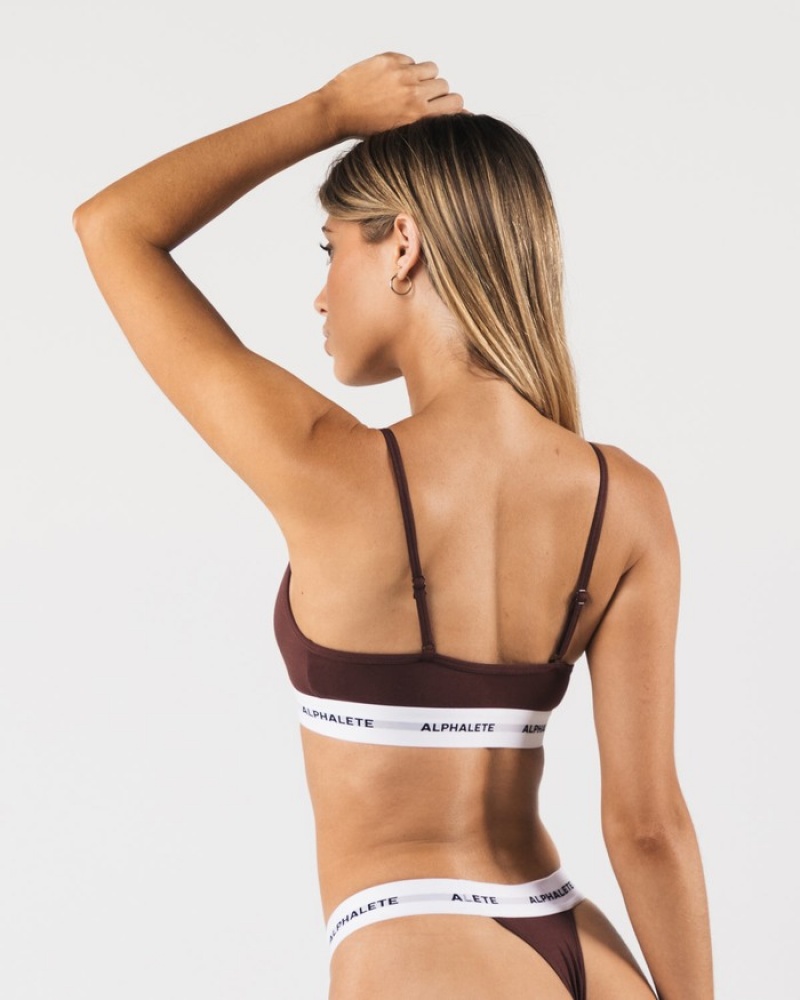 Alphalete Acutelette BH Dames Bordeaux | 97NHQGZXP