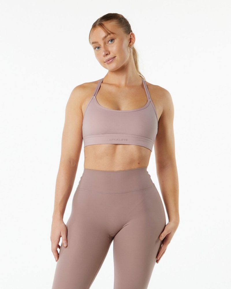 Alphalete Alphalux Tri BH Dames Paars | 89WQBOEZS