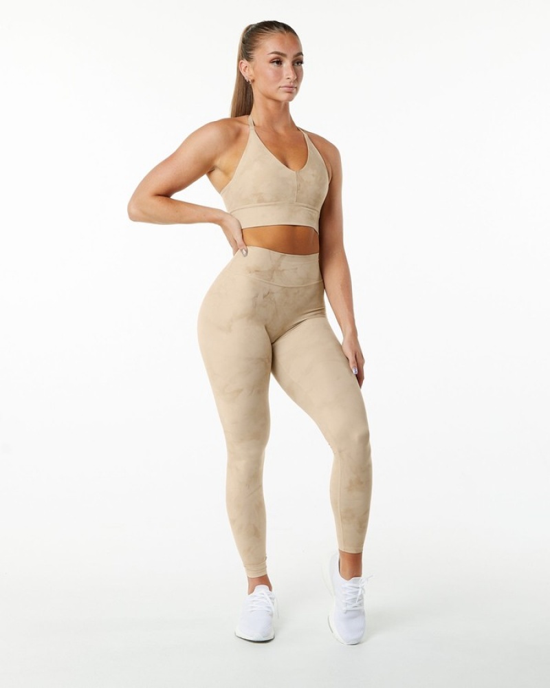 Alphalete Alphalux Wonder BH Dames Beige | 26KMHOPDG