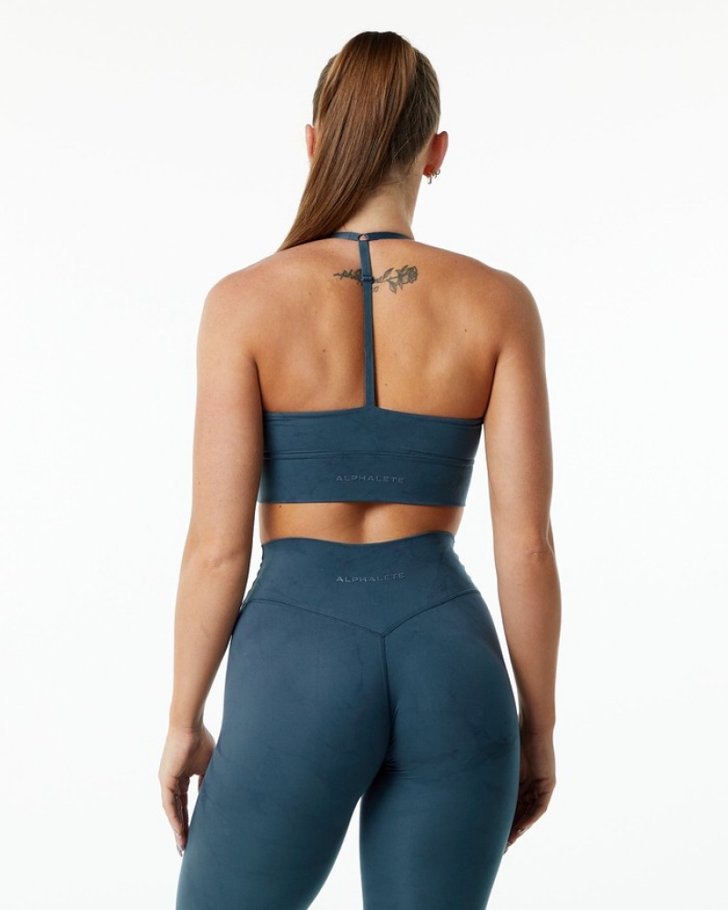 Alphalete Alphalux Wonder BH Dames Blauw | 64MKELDPZ