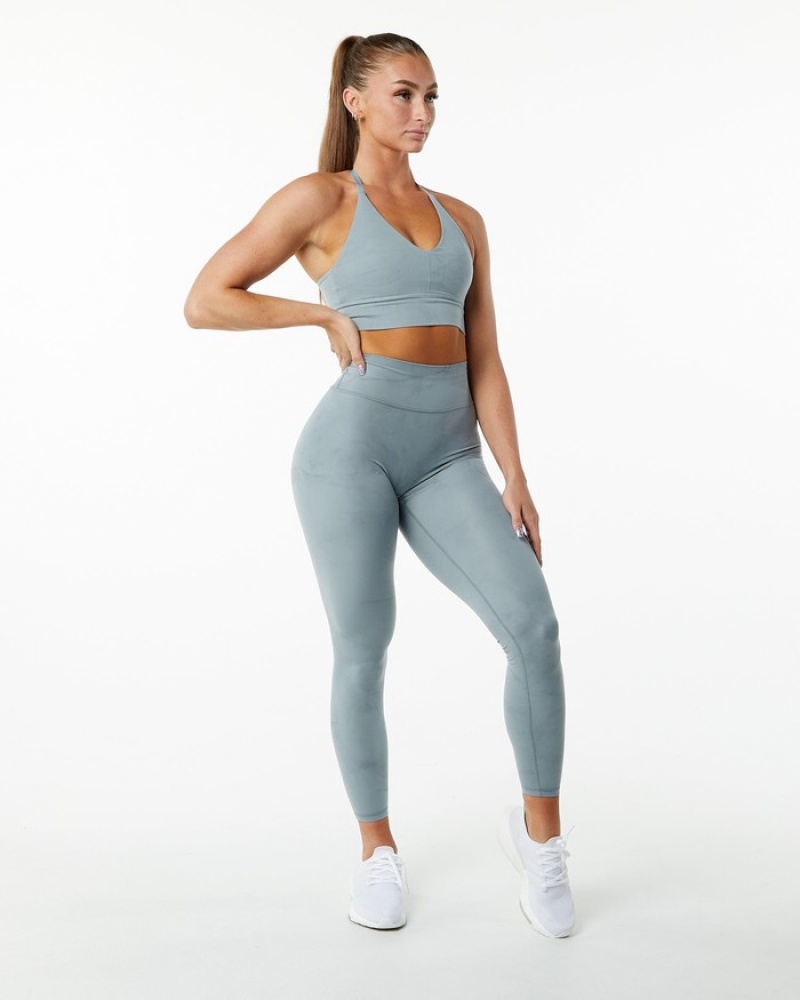 Alphalete Alphalux Wonder BH Dames Blauw | 06XNLZQMF