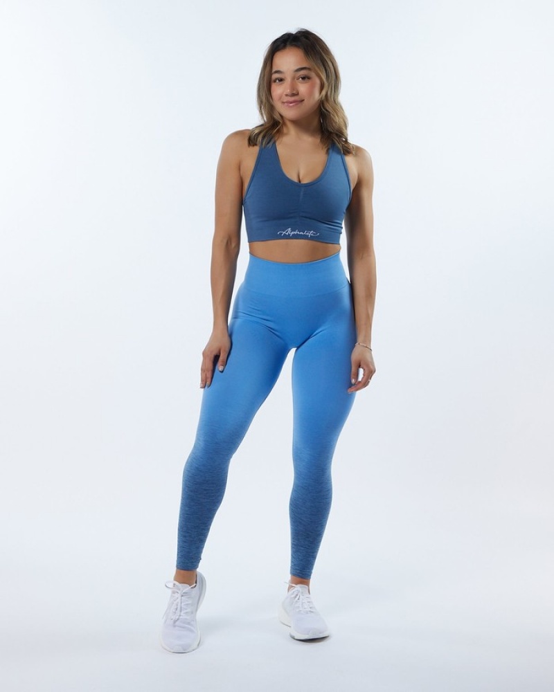 Alphalete Amplify BH Dames Blauw | 46CHEXPIK