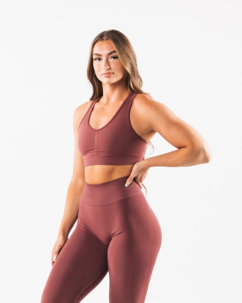 Alphalete Amplify BH Dames Bordeaux | 30CXSHTBO