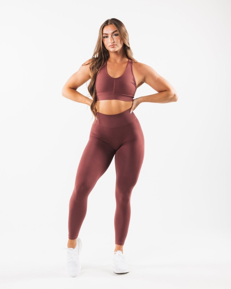 Alphalete Amplify BH Dames Bordeaux | 30CXSHTBO