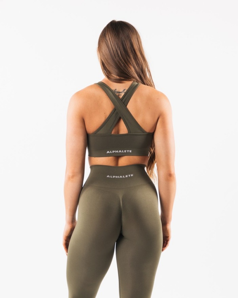 Alphalete Amplify BH Dames Grijs | 67NDZVEHY