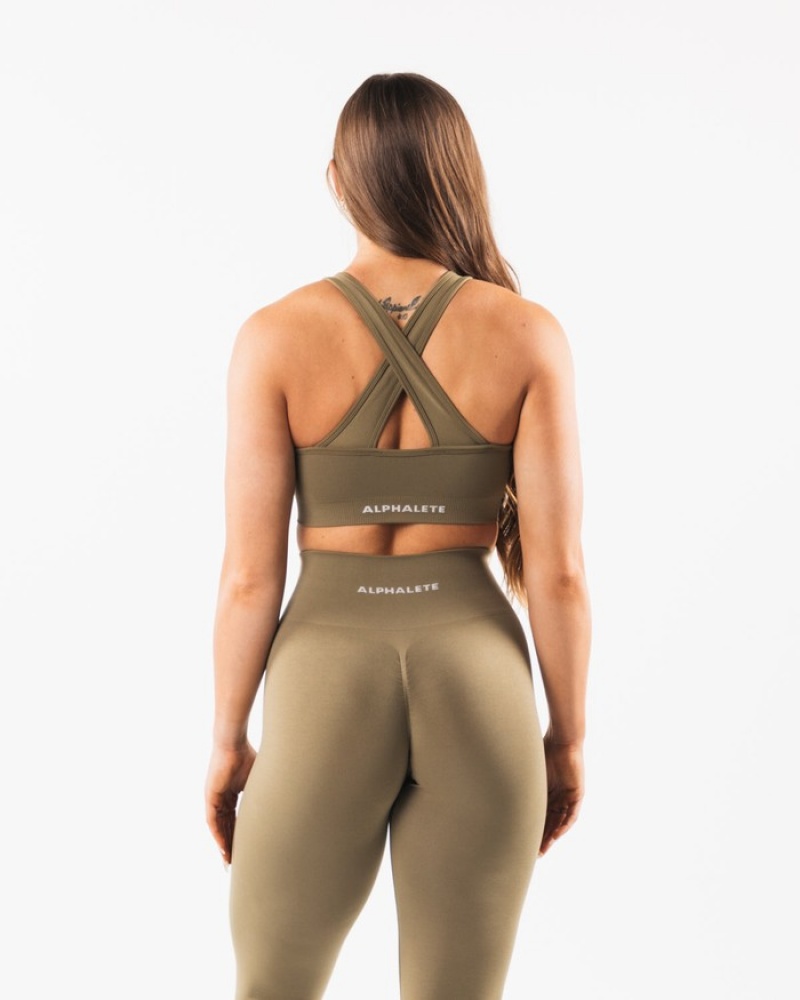 Alphalete Amplify BH Dames Grijs | 95HGTZMUF