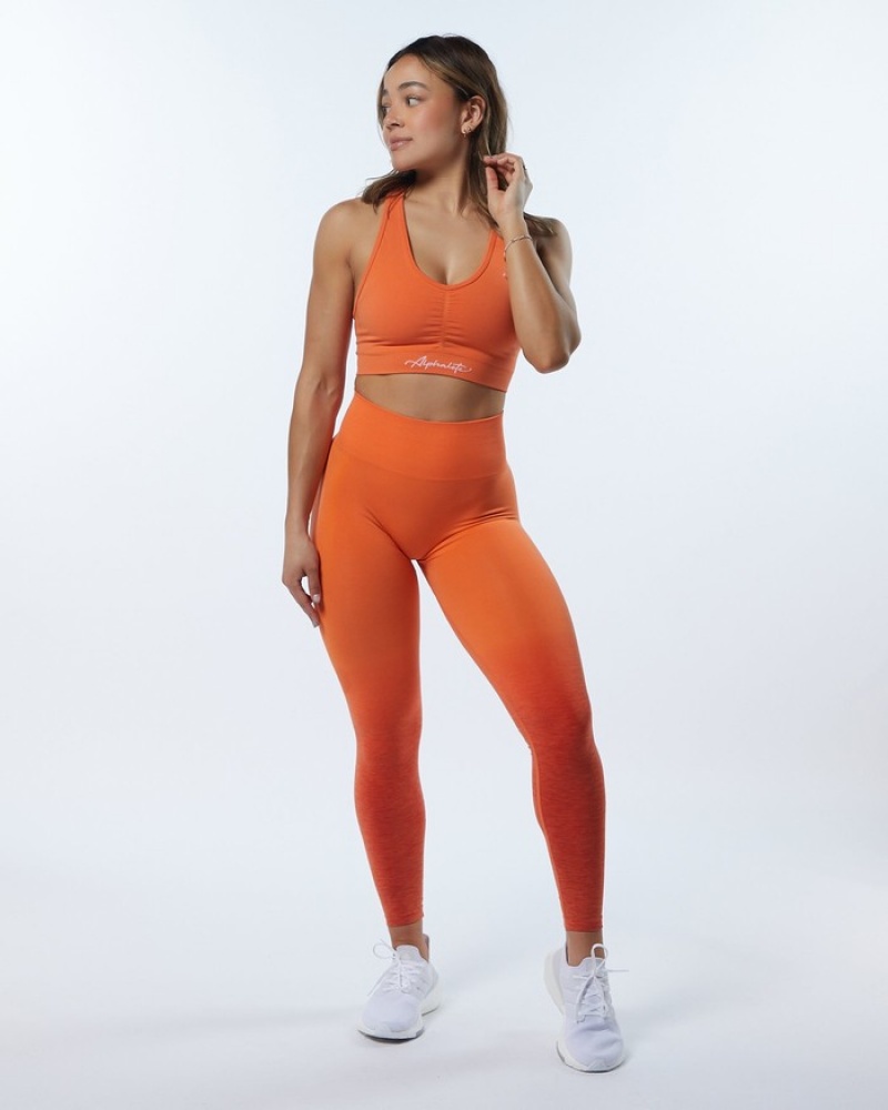 Alphalete Amplify BH Dames Oranje | 49NUKDLOX