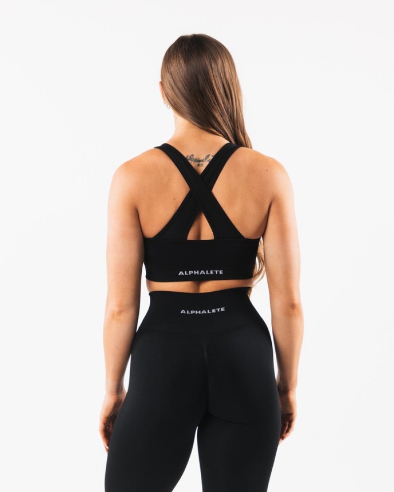 Alphalete Amplify BH Dames Zwart | 23HYVWDFZ