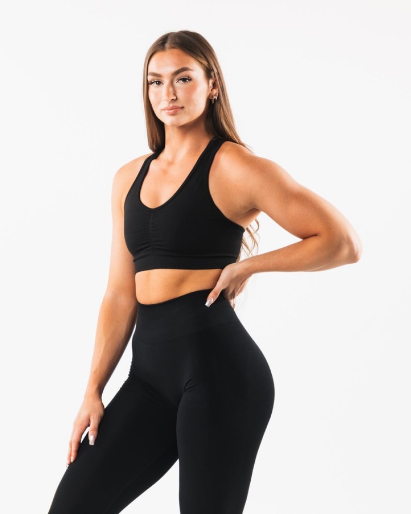 Alphalete Amplify BH Dames Zwart | 23HYVWDFZ