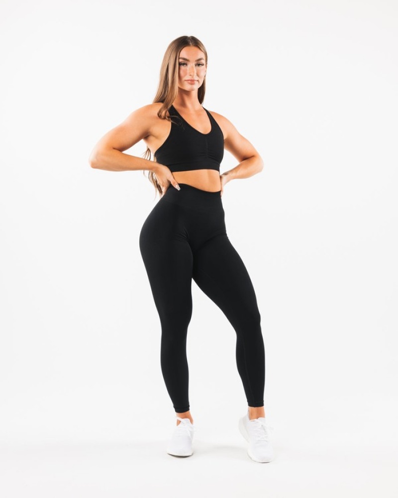 Alphalete Amplify BH Dames Zwart | 23HYVWDFZ