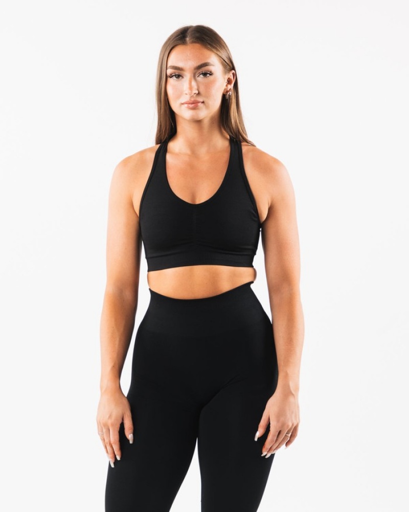 Alphalete Amplify BH Dames Zwart | 23HYVWDFZ