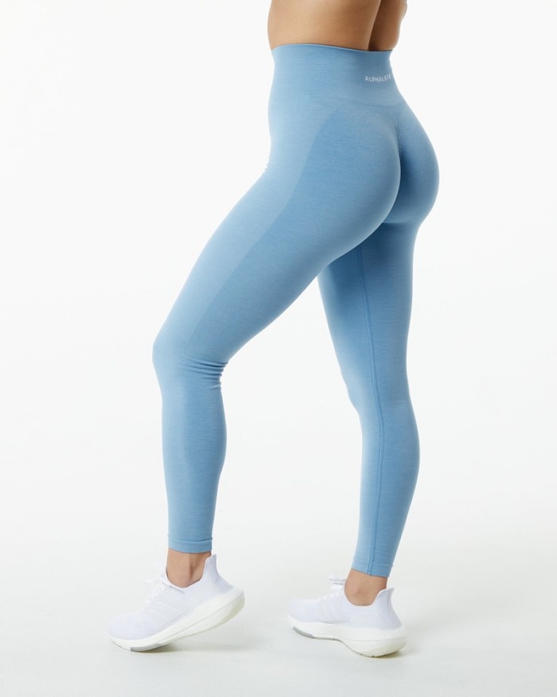 Alphalete Amplify Leggings Dames Blauw | 43JEDHWTA