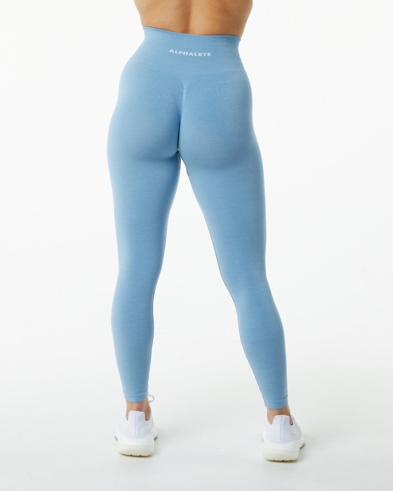 Alphalete Amplify Leggings Dames Blauw | 43JEDHWTA