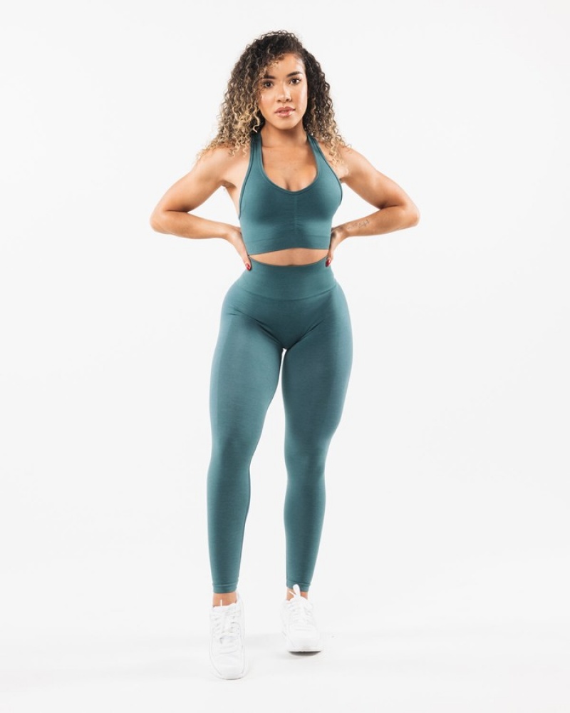 Alphalete Amplify Leggings Dames Blauw | 53LYDMXFB