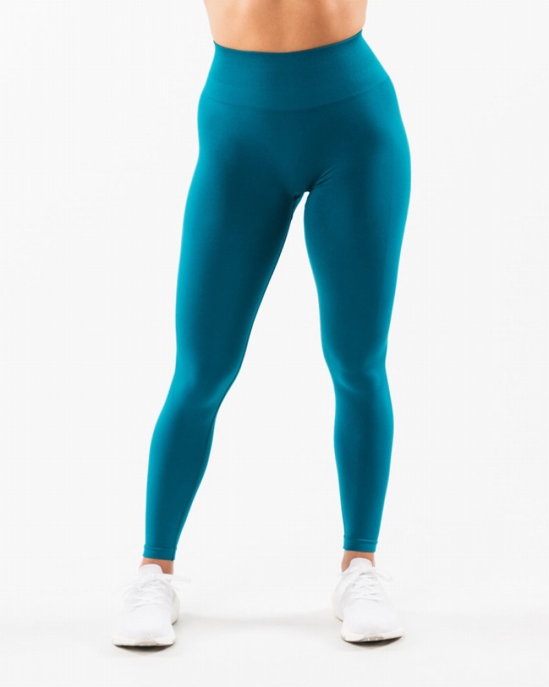 Alphalete Amplify Leggings Dames Blauw | 30AGYIDRU