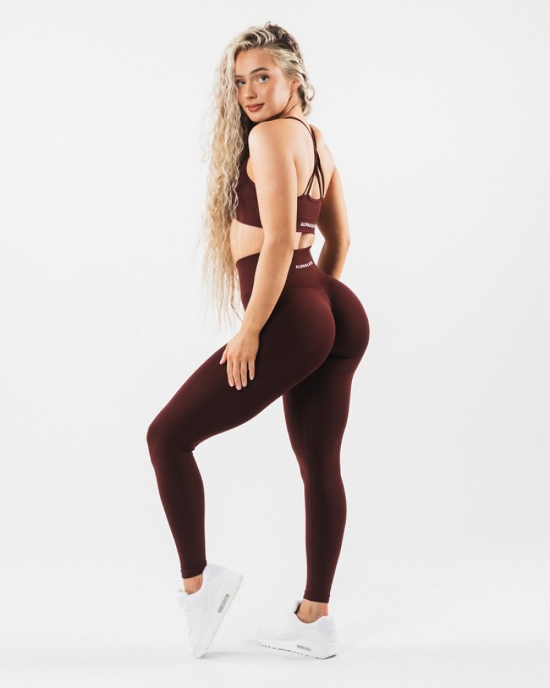 Alphalete Amplify Leggings Dames Bordeaux | 01FKNJPYR