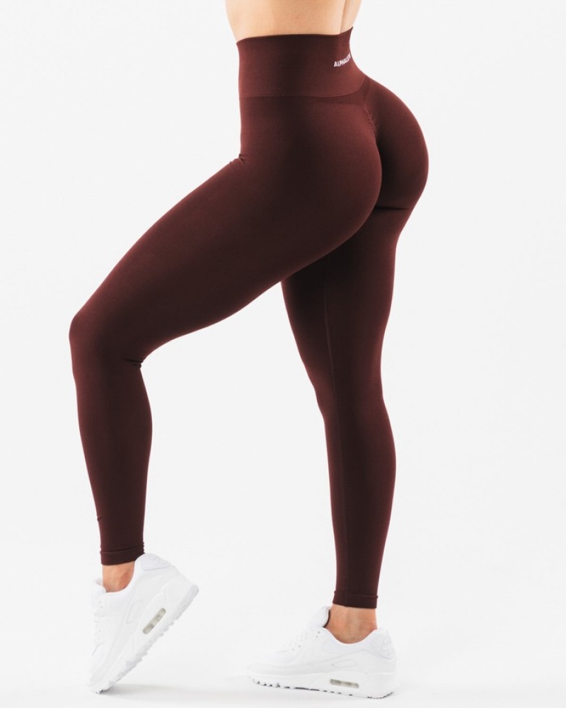 Alphalete Amplify Leggings Dames Bordeaux | 01FKNJPYR