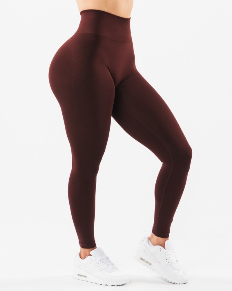 Alphalete Amplify Leggings Dames Bordeaux | 01FKNJPYR