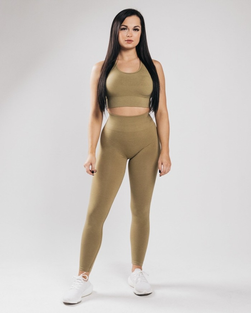 Alphalete Amplify Leggings Dames Goud | 26KUONHXE