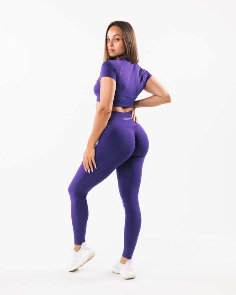 Alphalete Amplify Leggings Dames Paars | 85YOUTJRV