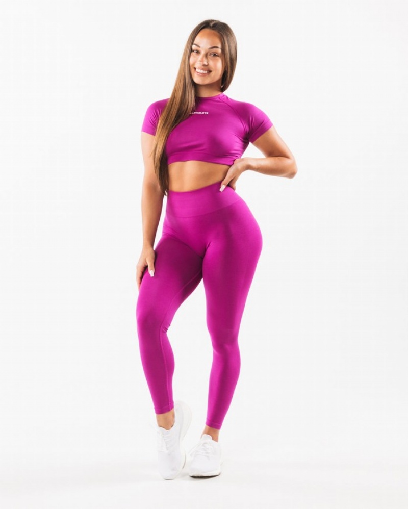 Alphalete Amplify Leggings Dames Roze | 25BSILHQA