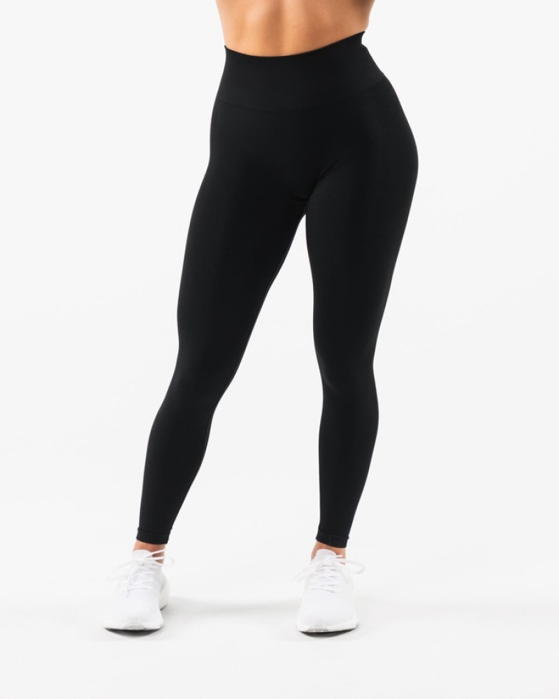 Alphalete Amplify Leggings Dames Zwart | 76MVREQPT