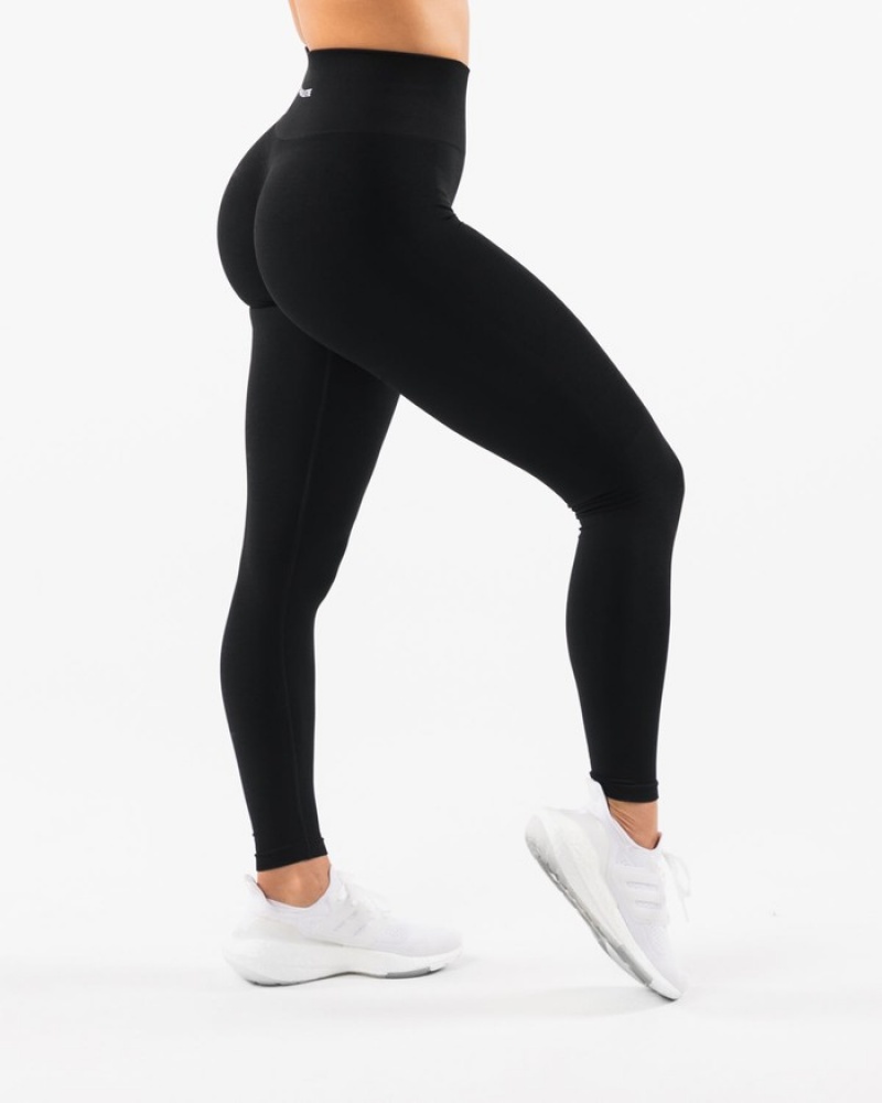 Alphalete Amplify Leggings Dames Zwart | 76MVREQPT