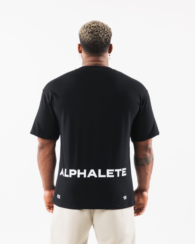 Alphalete Brushed Crest Overhemd Heren Zwart | 13GSNRKDT