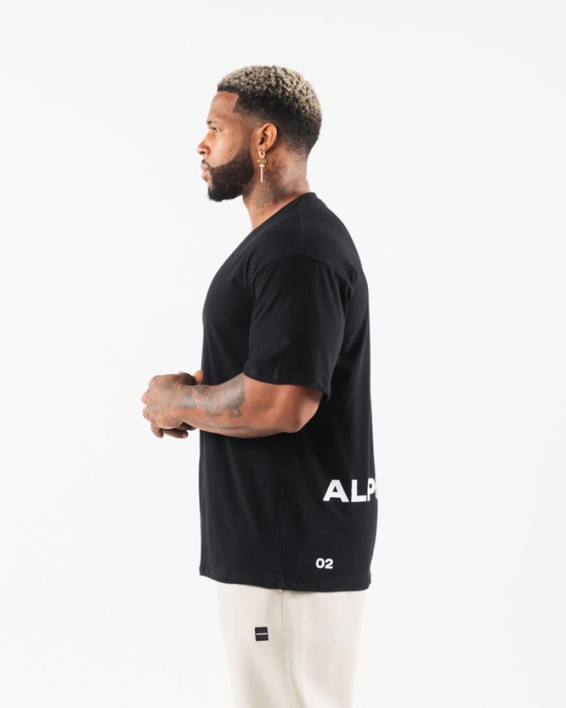 Alphalete Brushed Crest Overhemd Heren Zwart | 13GSNRKDT