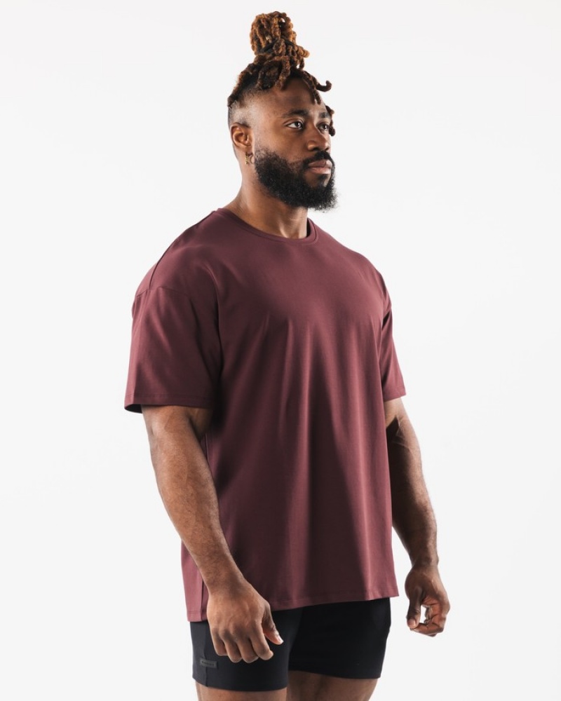 Alphalete Collegiate Overhemd Heren Bordeaux | 38RIQTESG