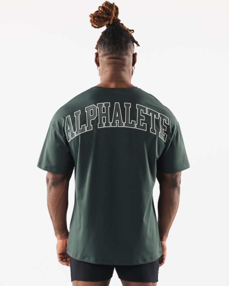 Alphalete Collegiate Overhemd Heren Groen | 28YBNCHPF