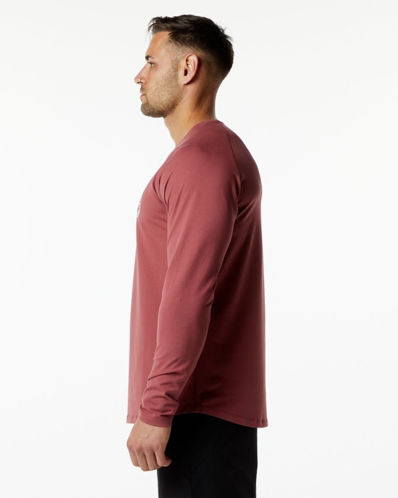 Alphalete Dynasty LS Overhemd Heren Bordeaux | 57OEMNPWU