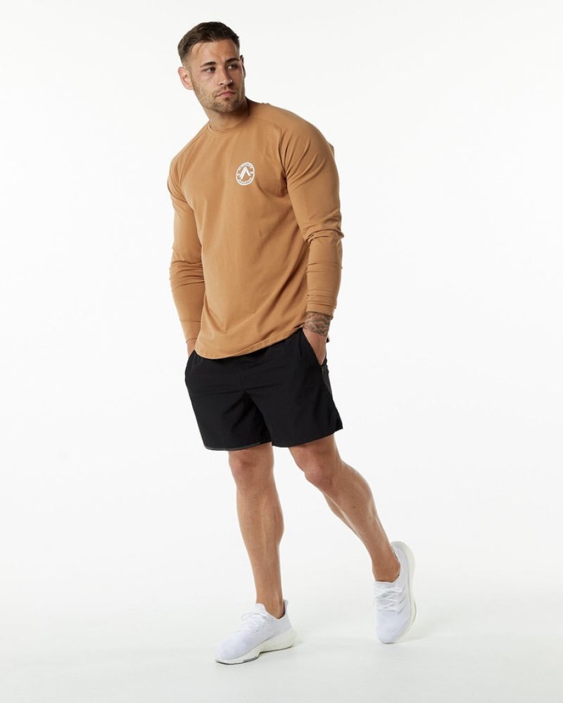 Alphalete Dynasty LS Overhemd Heren Rood | 05GMZVWJD