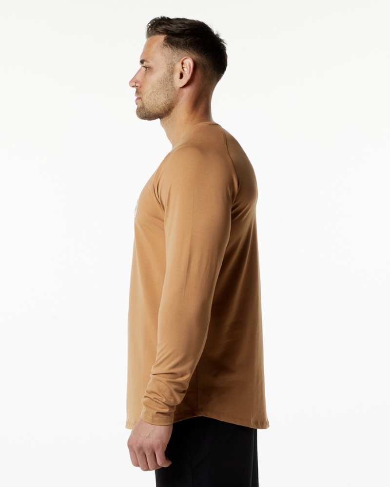 Alphalete Dynasty LS Overhemd Heren Rood | 05GMZVWJD