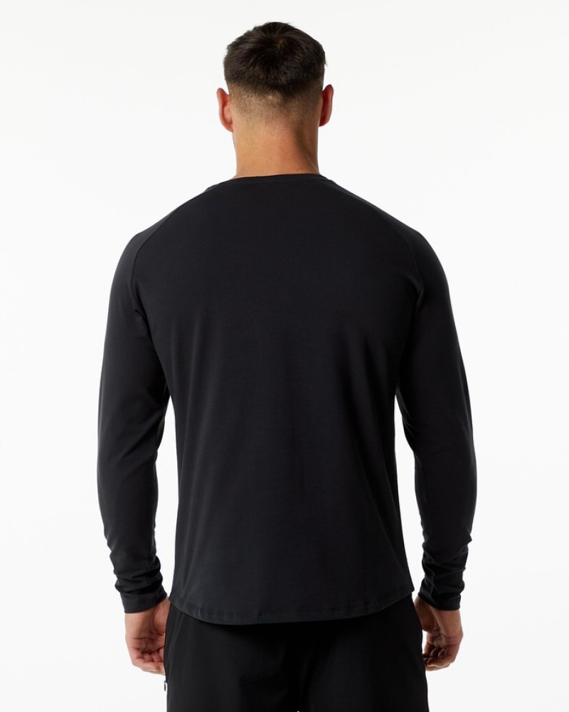 Alphalete Dynasty LS Overhemd Heren Zwart | 73OPEZQRN