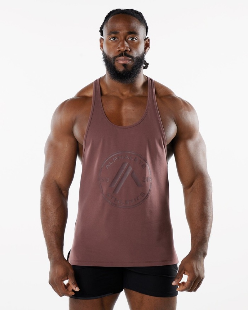 Alphalete Dynasty Stringer Tanktop Heren Bordeaux | 84NPIMASH