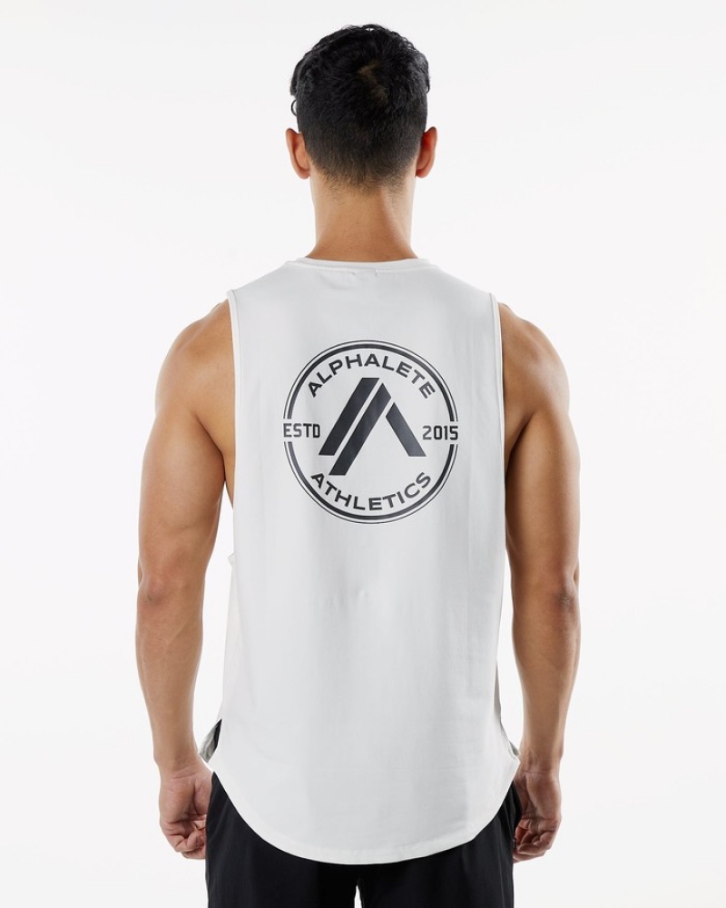 Alphalete Dynasty Tanktop Heren Wit | 59SZYJMKC